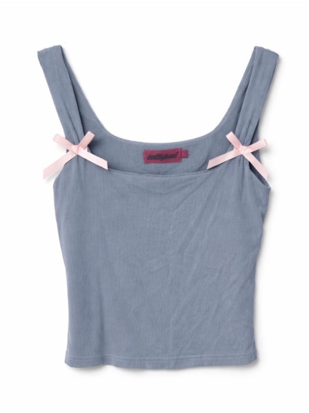 Edikted Blue Tank Top with Pink Bows